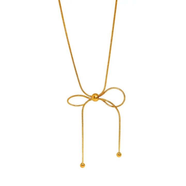 ANTI TARNISH BOW NECKLACE