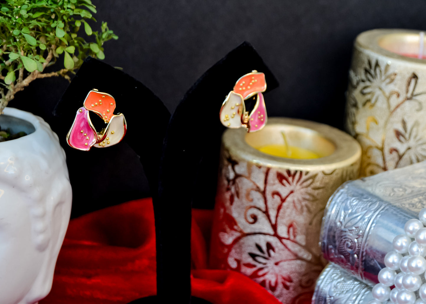 ANTI TARNISH MULTI LEAF EARRINGS