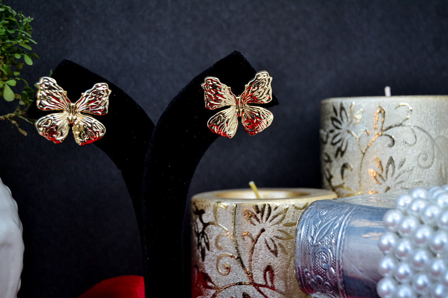 ANTI TARNISH GOLD BUTTERFLY EARRINGS