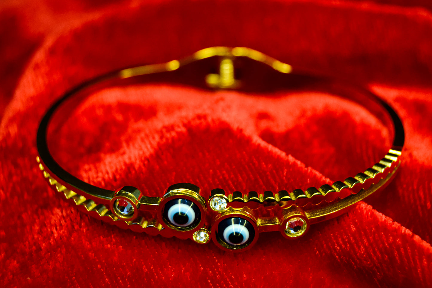 ANTI TARNISH GOLD PLATED EVIL EYE BRACELET