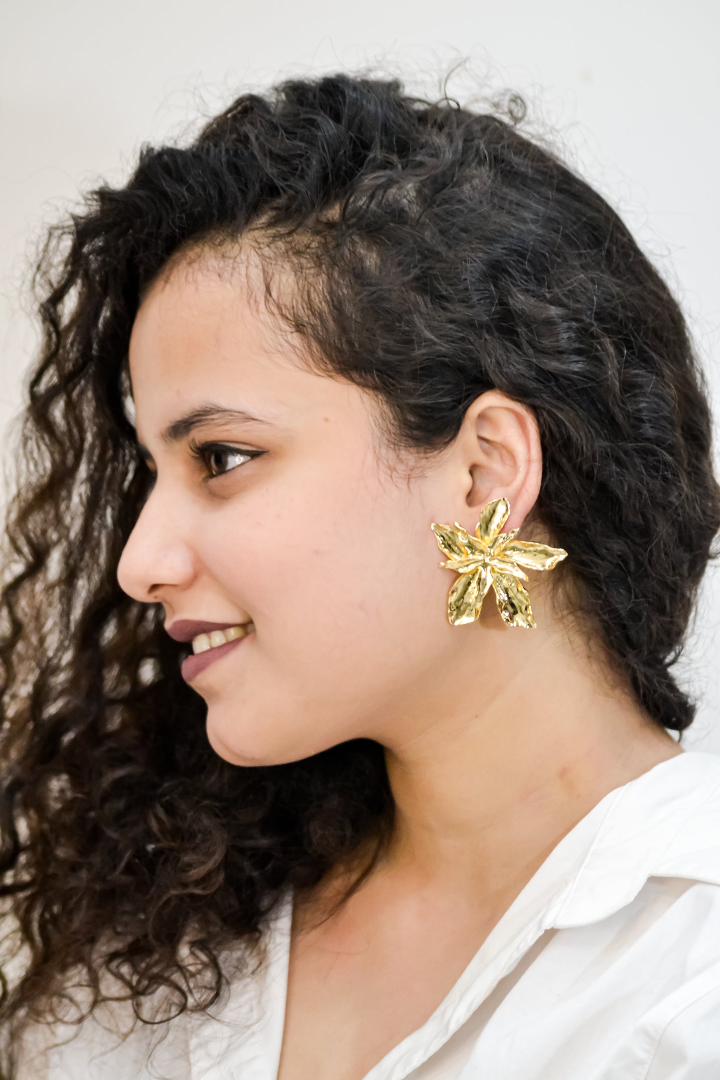 ANTI TARNISH STATEMENT FLORAL EARRINGS