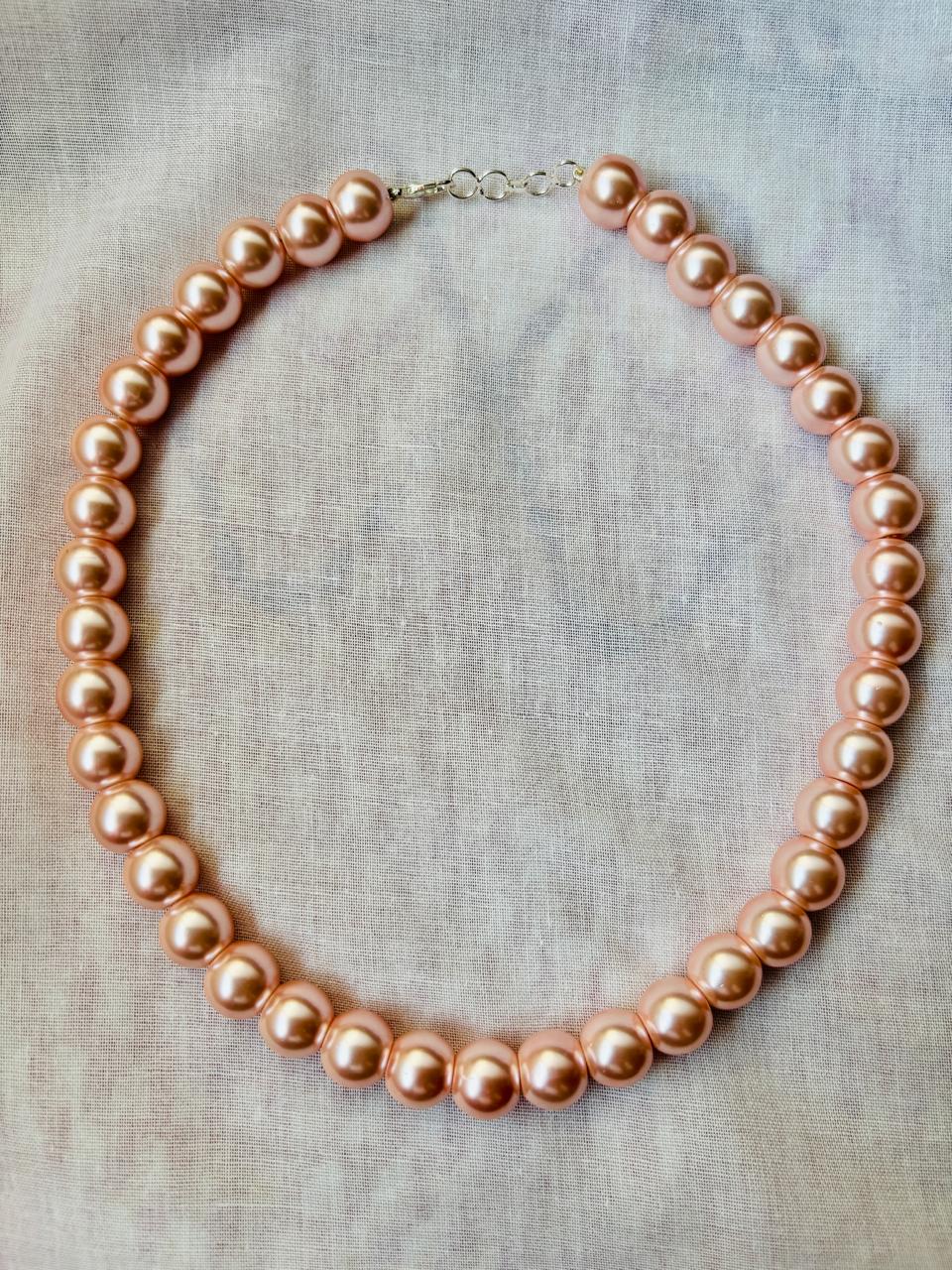 REAL FRESH WATER PEARL NECKLACE WITH PINK PEARLS