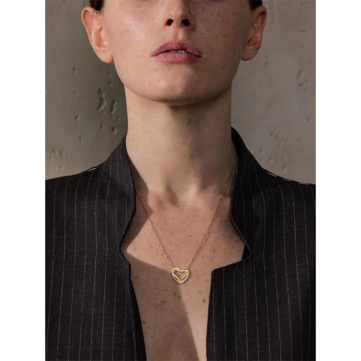 ANTI TARNISH HEART SHAPED CHAIN PENDANT SET