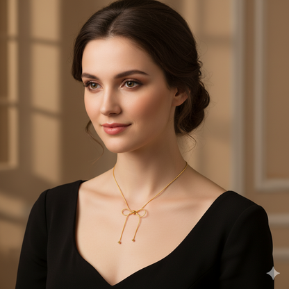ANTI TARNISH BOW NECKLACE