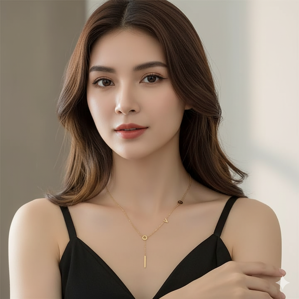 ANTI TARNISH MINIMAL LOVE NECKLACE