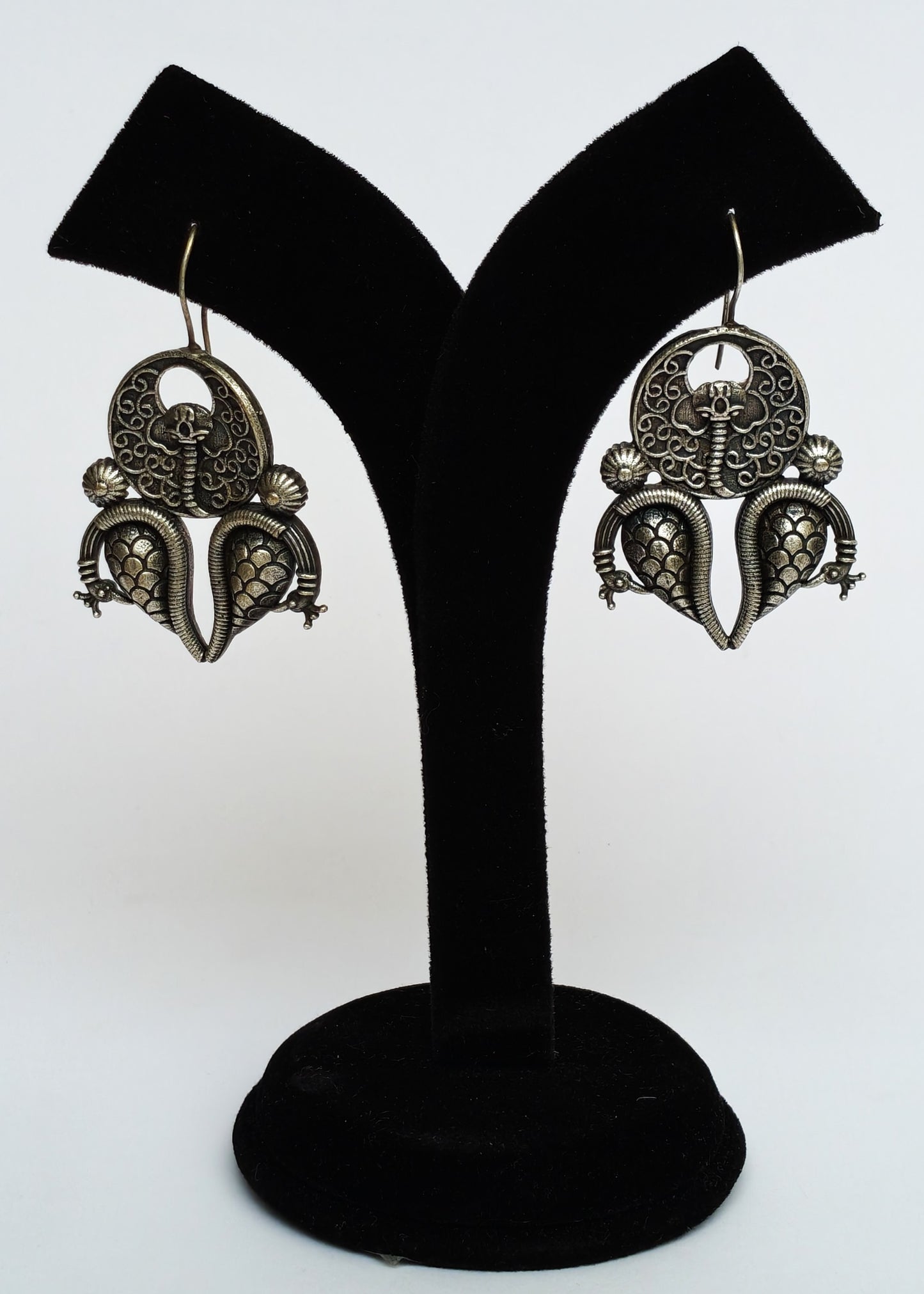 OXIDISED STATEMENT EARRINGS