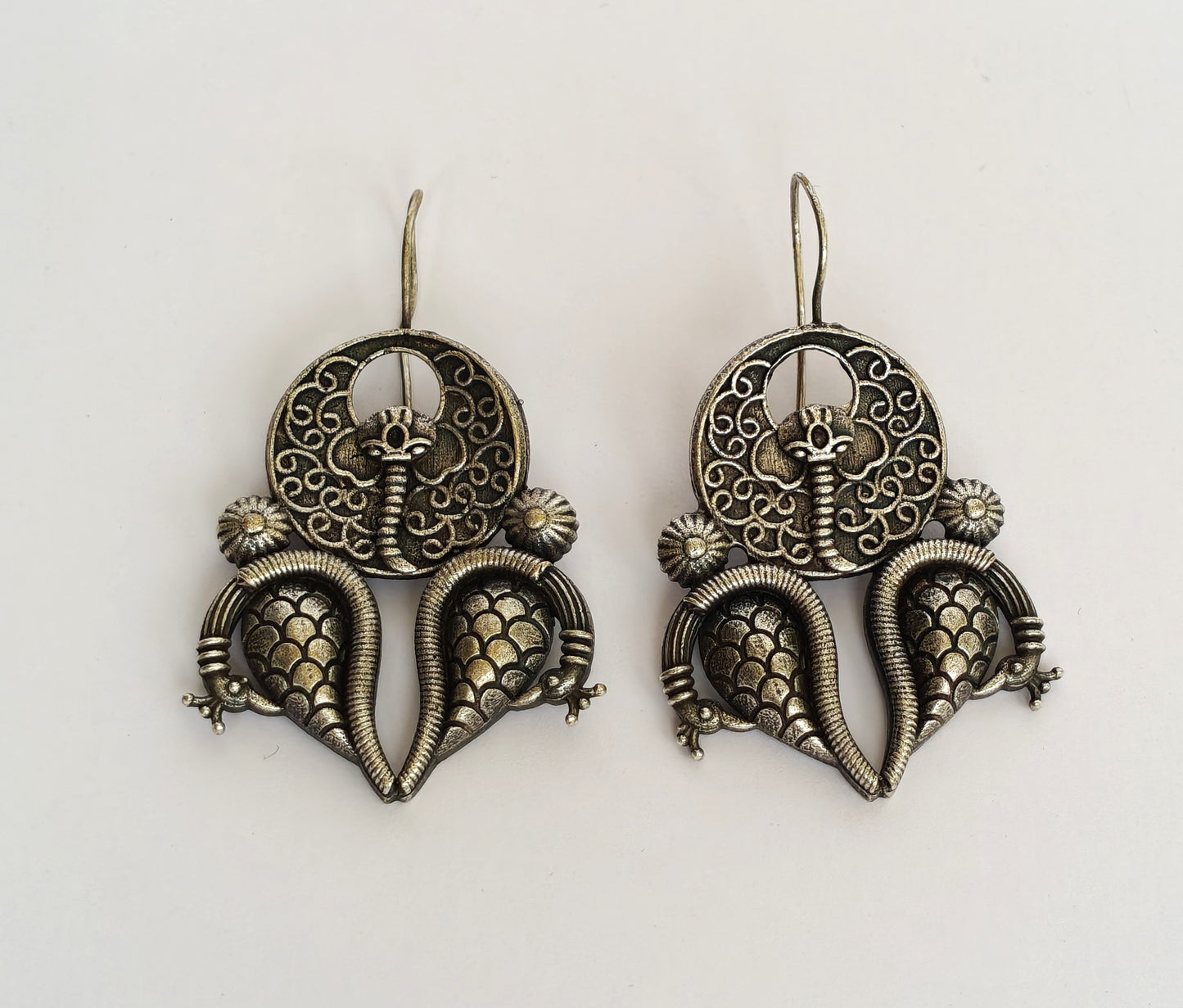 OXIDISED STATEMENT EARRINGS