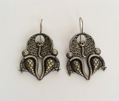 OXIDISED STATEMENT EARRINGS