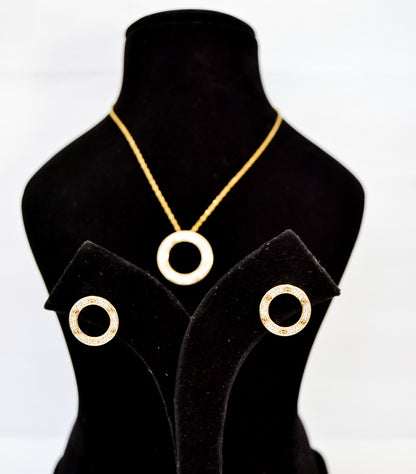 ANTI TARNISH CIRCULAR CHAIN PENDANT SET