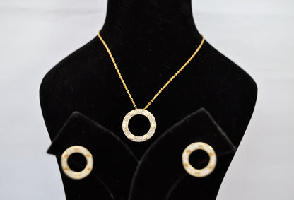 ANTI TARNISH CIRCULAR CHAIN PENDANT SET