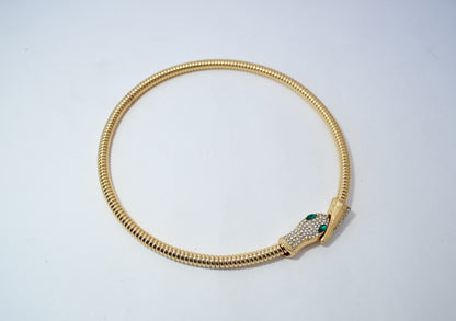 STATEMENT ANTI TARNISH SNAKE CHOKER NECKLACE