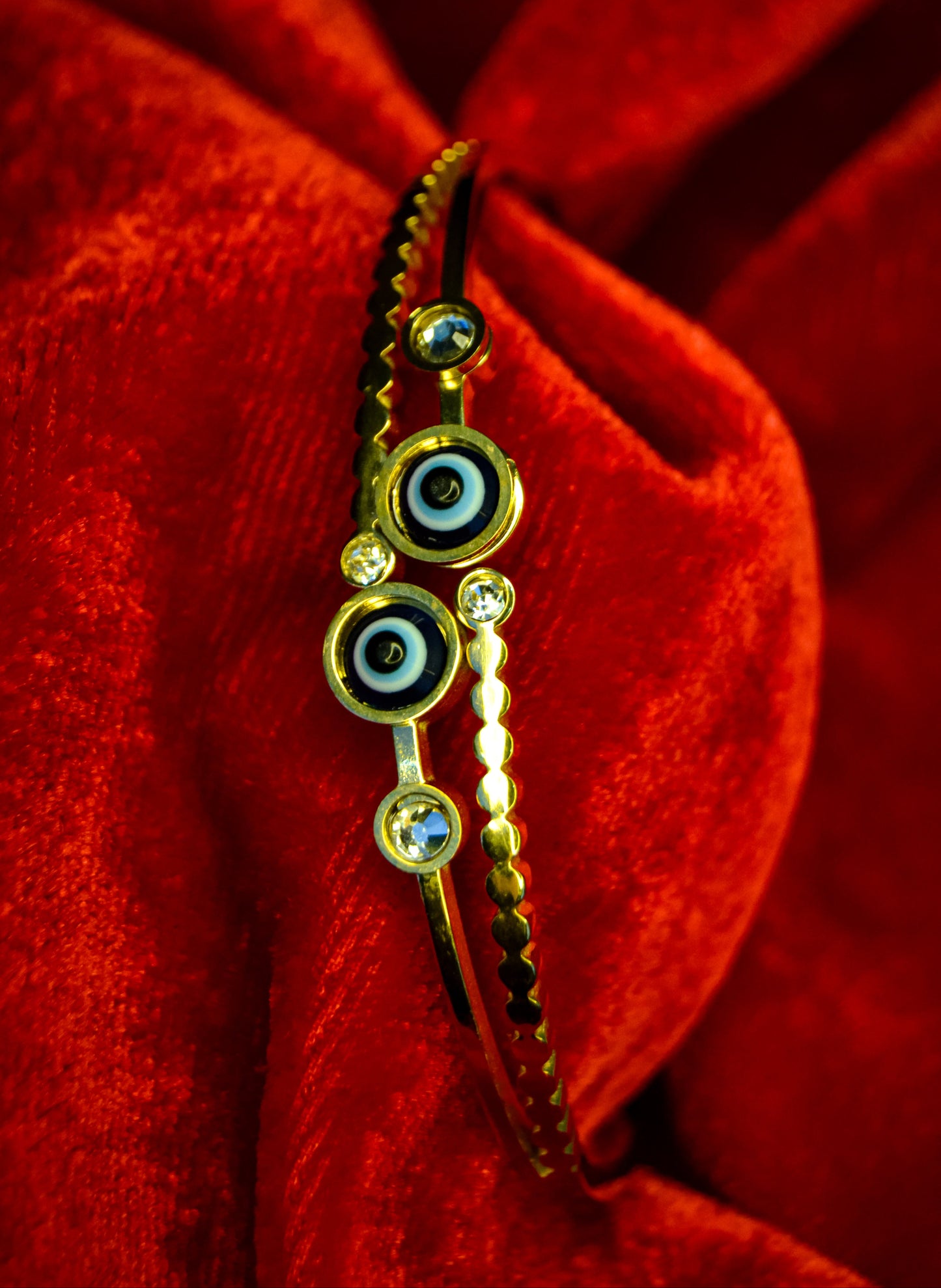 ANTI TARNISH GOLD PLATED EVIL EYE BRACELET