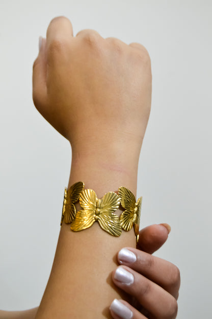 ANTI TARNISH GOLD PLATED BUTTERFLY BRACELET