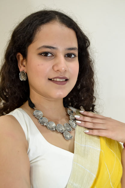 OXIDISED SHELL NECKLACE SET