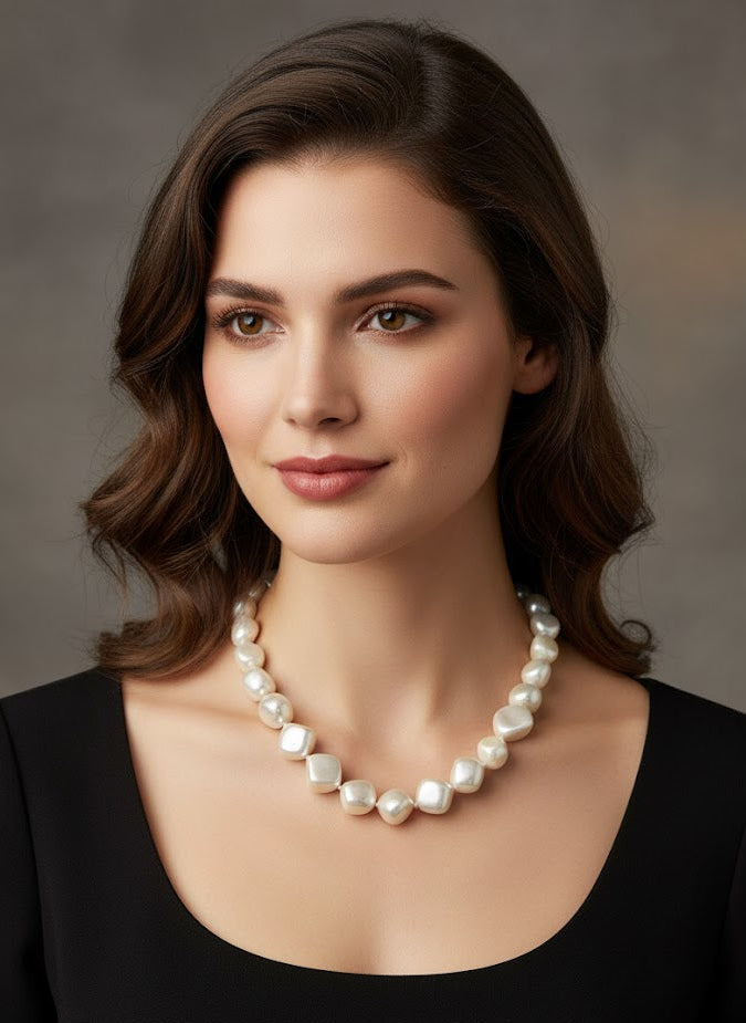 REAL FRESH WATER MOTHER OF PEARL NECKLACE